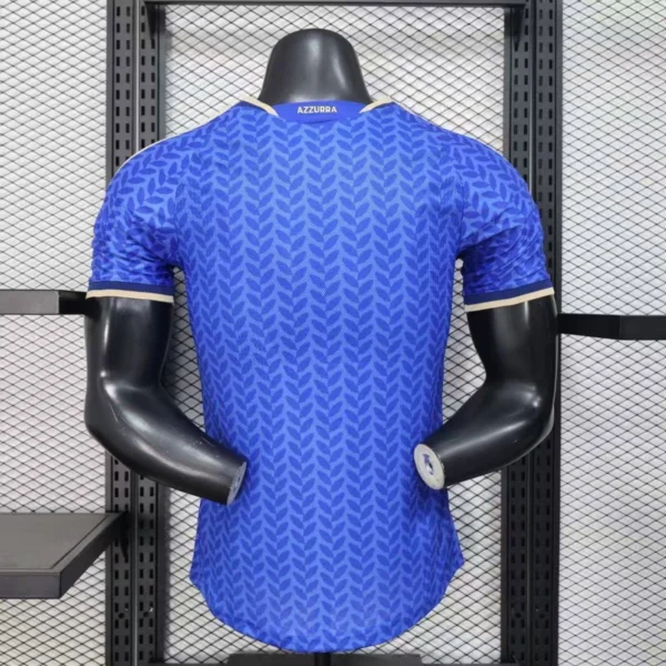 2026 Italy Style National Team Soccer Jersey - Azure Blue Leaf Edition - Unbranded High-Performance Teamwear