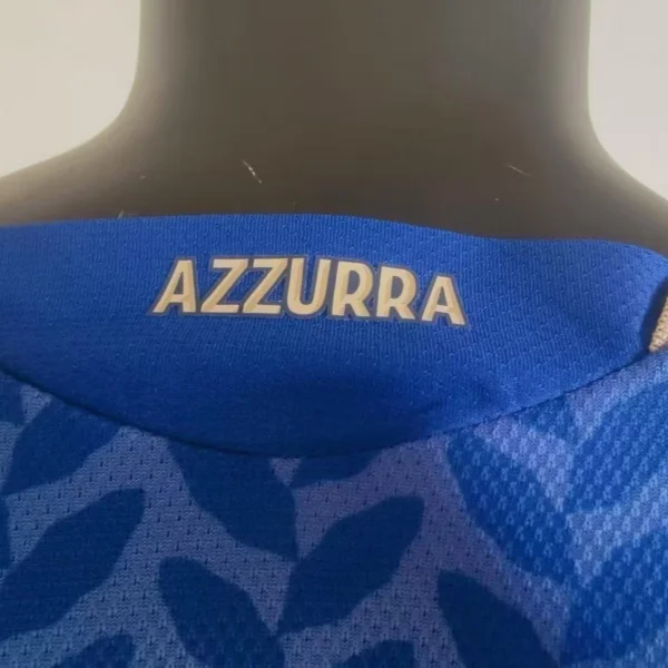 2026 Italy Style National Team Soccer Jersey - Azure Blue Leaf Edition - Unbranded High-Performance Teamwear