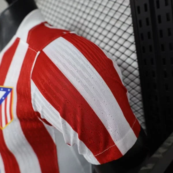 2026 Atletico Madrid Style Home Soccer Jersey - Elite Red & White Striped Football Shirt - Unbranded High-Performance Teamwear